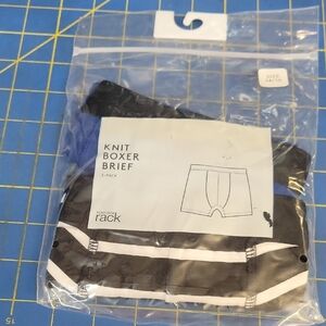 Nordstrom Rack Black & Blue Knit Boxer Brief 2 Pair New